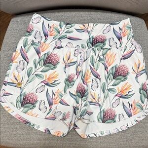 Hawaii 🩶 Love Fitness Floral Print Women's Athletic Shorts